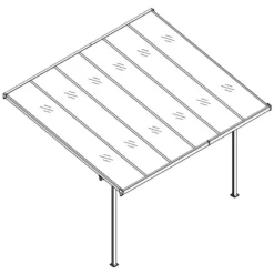 Toit De Terrasse Ajustable En Aluminium Laqué Blanc 3,75x2,55m X-METAL -Jardin Fournitures Soldes toit de terrasse ajustable en aluminium laque blanc 375x255m x metal 3