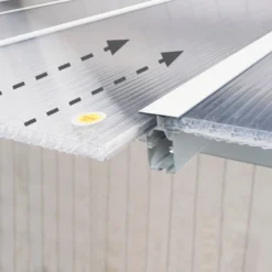 Toit De Terrasse En Aluminium Blanc 3x8,51m + PC 16mm Olympia - Palram - Canopia -Jardin Fournitures Soldes toit de terrasse en aluminium blanc 3x851m pc 16mm olympia palram 3