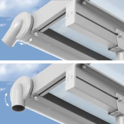 Toit De Terrasse En Aluminium Blanc 3x8,51m + PC 16mm Olympia - Palram - Canopia -Jardin Fournitures Soldes toit de terrasse en aluminium blanc 3x851m pc 16mm olympia palram 5