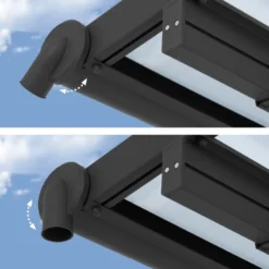 Toit De Terrasse En Aluminium Gris 3x4,25m Et PC 16mm Olympia - Palram - Canopia -Jardin Fournitures Soldes toit de terrasse en aluminium gris 3x425m et pc 16mm olympia palram 4