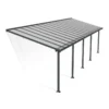Toit De Terrasse En Aluminium Gris 3x9,71m + PC 16mm Olympia - Palram - Canopia
