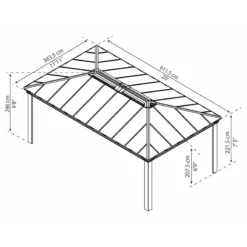 Tonnelle De Jardin En Alu Et Polycarbonate Dallas 6100 – Canopia -Jardin Fournitures Soldes tonnelle de jardin en alu et polycarbonate dallas 6100 canopia 2