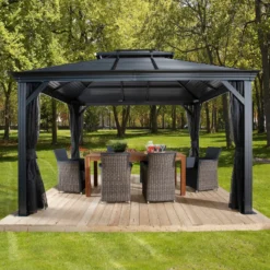 Tonnelle De Jardin Mykonos 364x484cm En Aluminium Thermolaqué – SOJAG 8 Tonnelle De Jardin Mykonos 364x484cm En Aluminium Thermolaqué – SOJAG -Jardin Fournitures Soldes tonnelle de jardin mykonos 364x484cm en aluminium thermolaque sojag 2