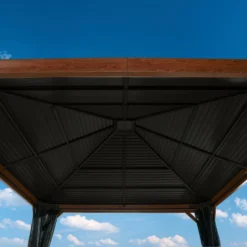 Tonnelle De Jardin Valencia 363x363cm En Aluminium Aspect Bois – SOJAG -Jardin Fournitures Soldes tonnelle de jardin valencia 363x363cm en aluminium aspect bois sojag 2